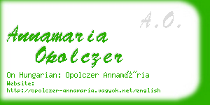 annamaria opolczer business card